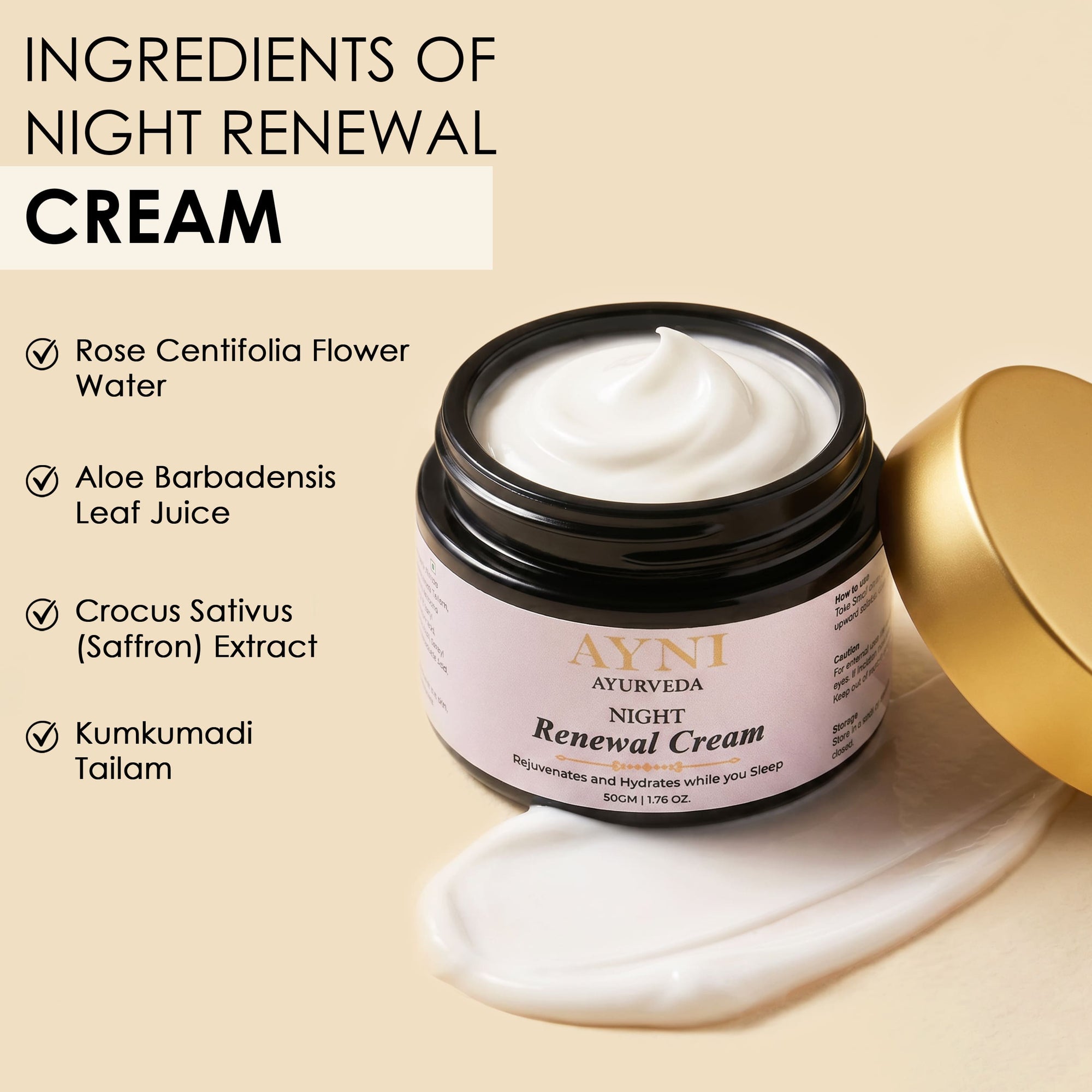 Night Renewal Cream - Ayurvedic Overnight Moisturizer
