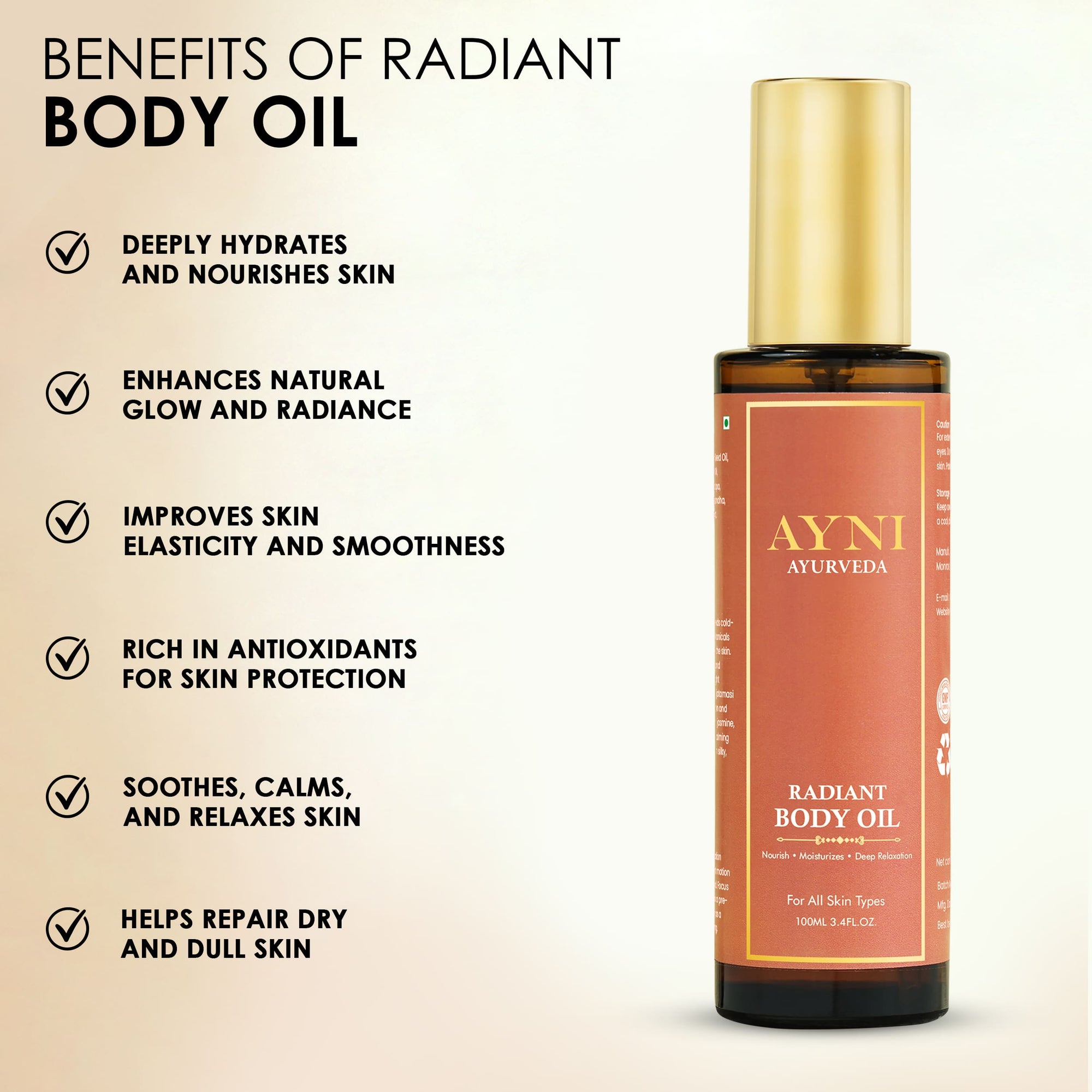 Radiant body oil