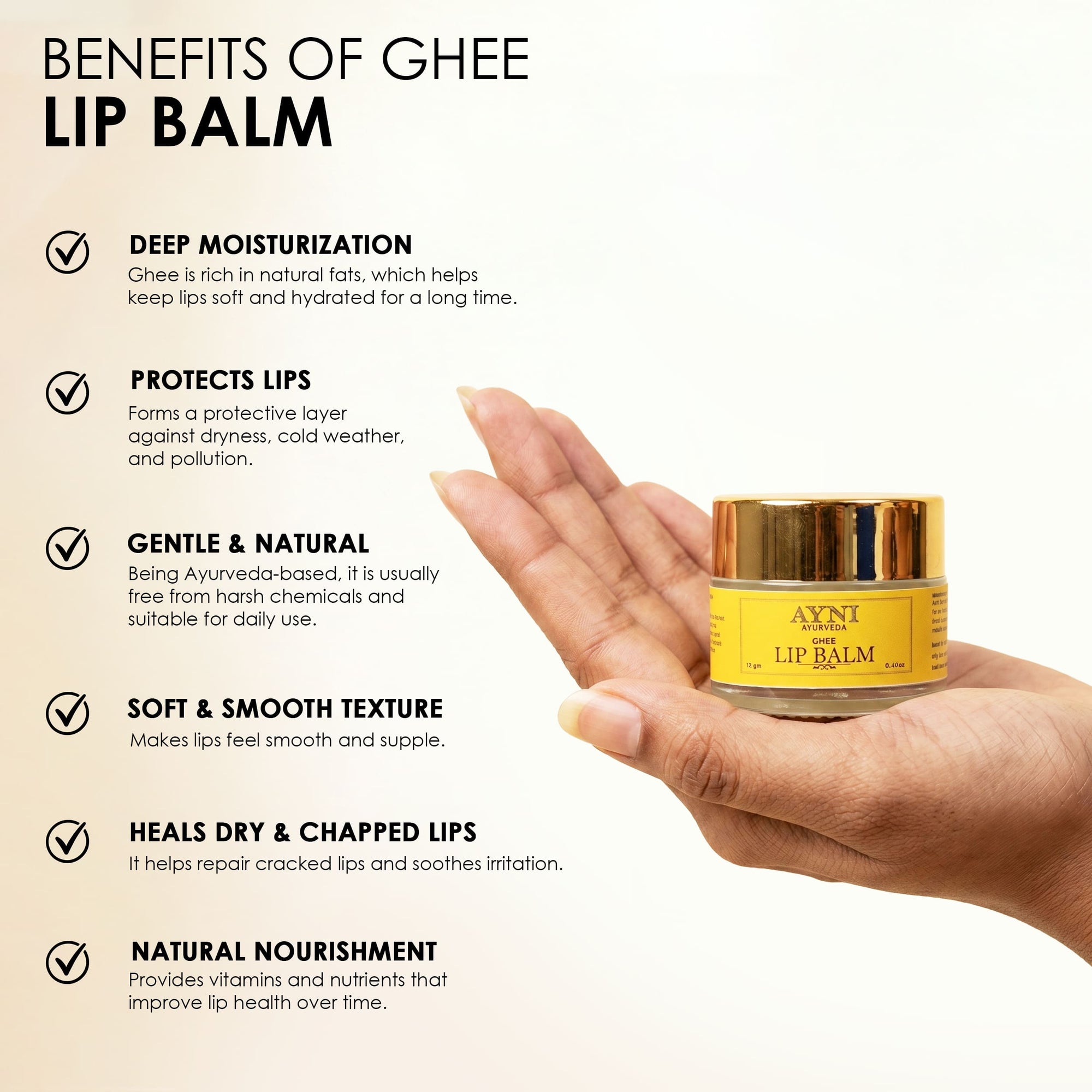 Pure ghee lip balm