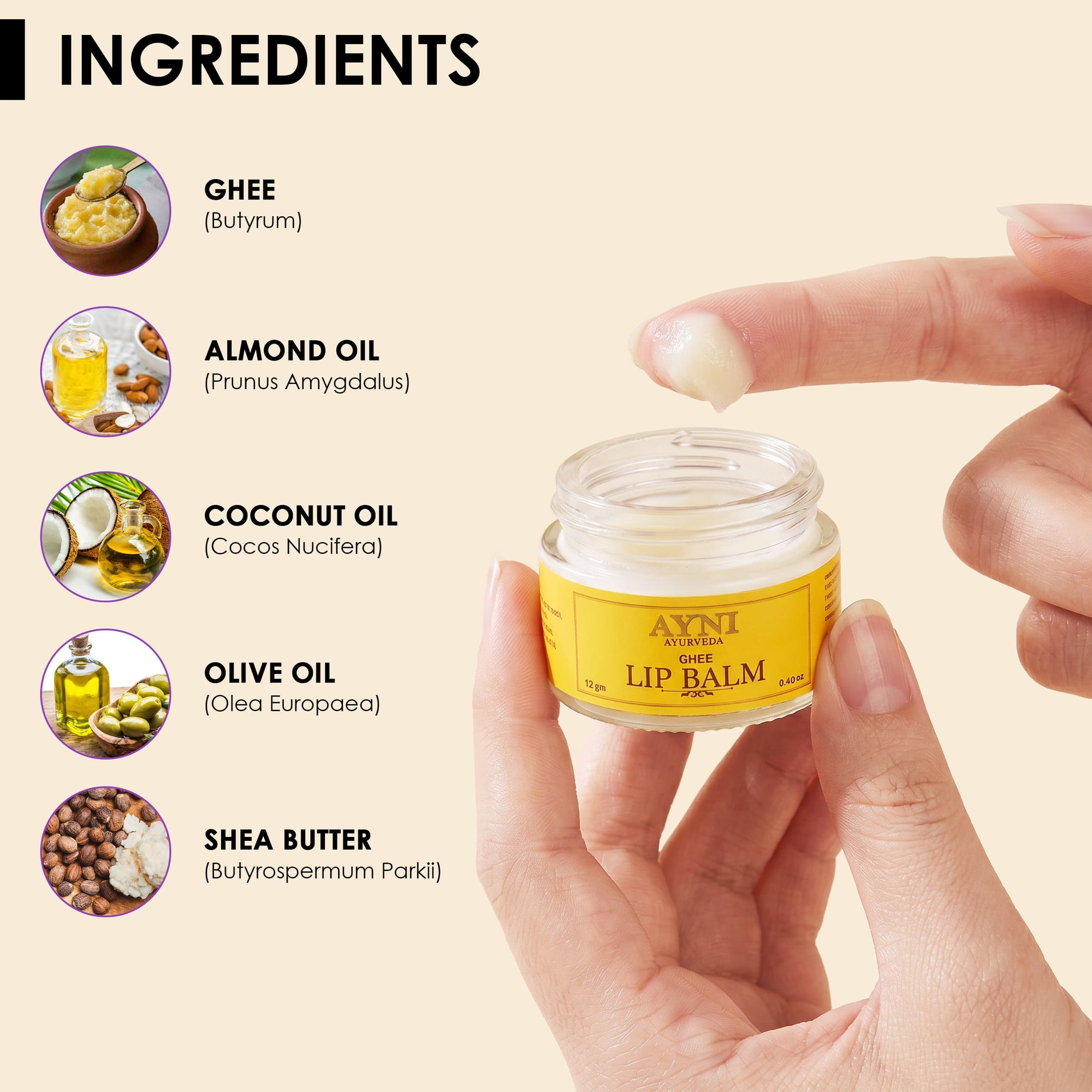 Pure ghee lip balm