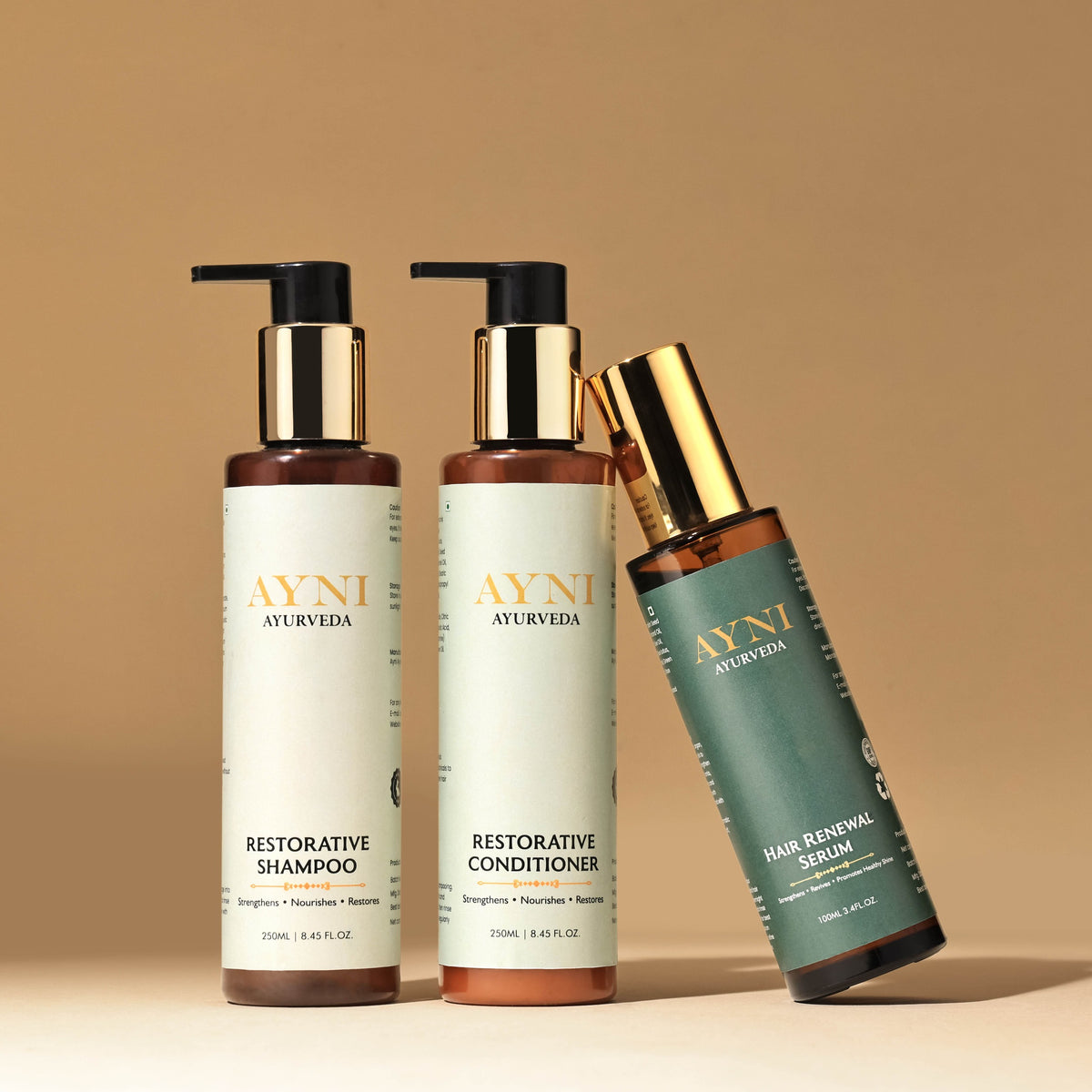 Hair Renewal Serum + Restorative Shampoo + Restorative Conditioner The Holiday Haircare Trio
