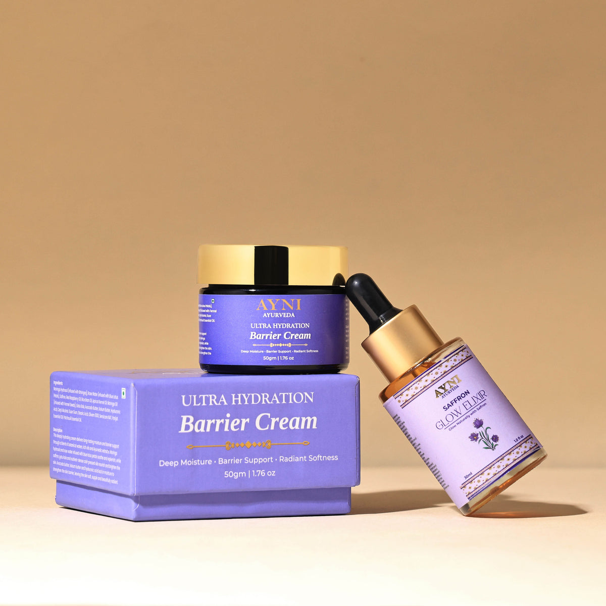 Ultra Hydrating Barrier Repair Cream throughout. Ultra Hydration Barrier Cream + Saffron Glow Elixir