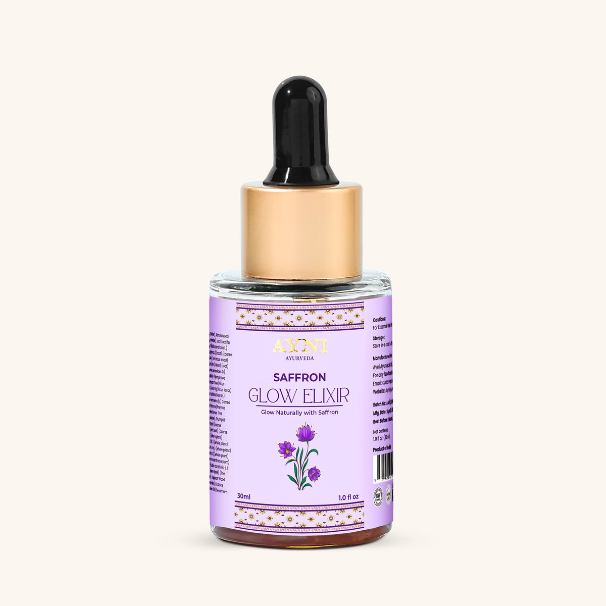 Ayni Ayurveda Saffron Glow Elixir and Saffron Face Serum