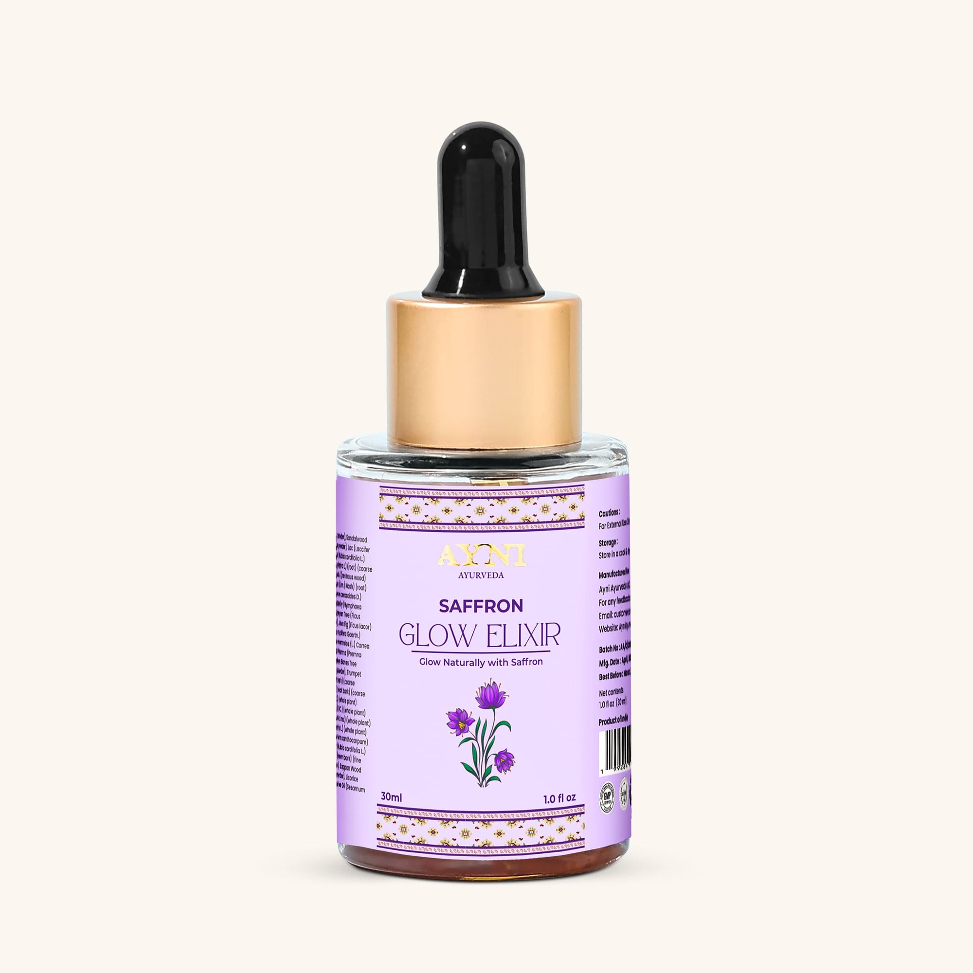 Ayni Ayurveda Saffron Glow Elixir and Saffron Face Serum